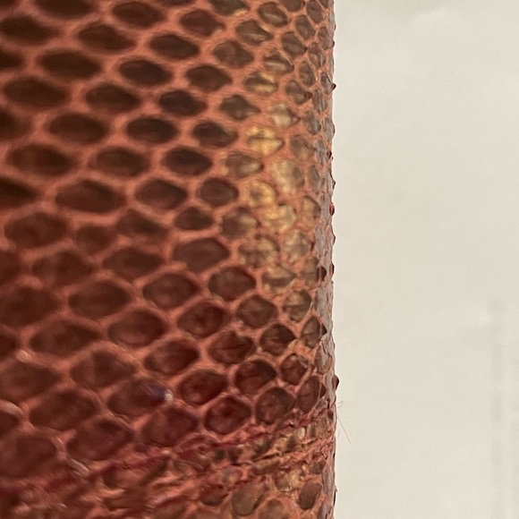 Genuine snakeskin purse, vintage, maroon - Picture 9 of 14